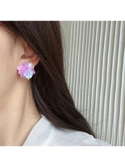 ESTAILO FASHION - Floral Fancies Pink Earrings