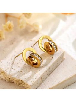 ESTAILO FASHION - Roman Embrace Stud White Earrings