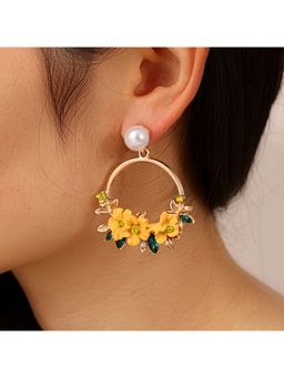 ESTAILO FASHION - Sunflower Serenade Earrings Gold