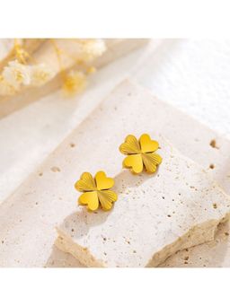 ESTAILO FASHION - Petal Luck Gold Earrings