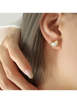 ESTAILO FASHION - Nacre Love Earrings Gold