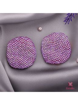 ESTAILO FASHION - Grapevine Glamour Studs Earrings Purple