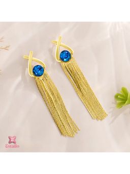 ESTAILO FASHION - Azure Tassel Drops Earrings Gold