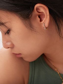 ZAISHA - Evoke 18K Gold Plated Anti Tarnish & Skin Safe Hoops Earring