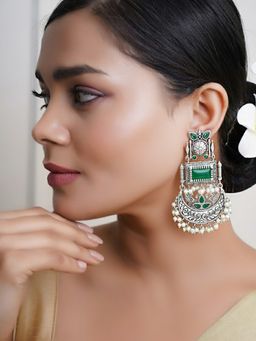 Adwitiya - Women Noor Inspired Stylish Peacock Earrings
