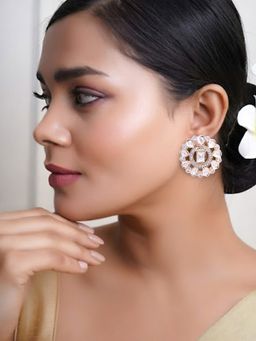Adwitiya - Women Delicate Rose Gold Finish Earrings
