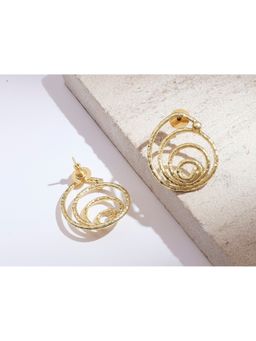 KKATHA ACCESSORIES - Golden Spiral Earrings