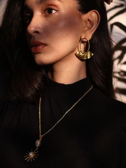 KKATHA ACCESSORIES - Gilded Ruffle Earrings