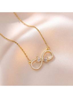 ESTAILO FASHION - Golden Infinity Necklace Gold
