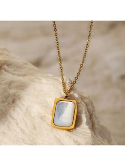 ESTAILO FASHION - Ivory Blink Bling Necklace Gold