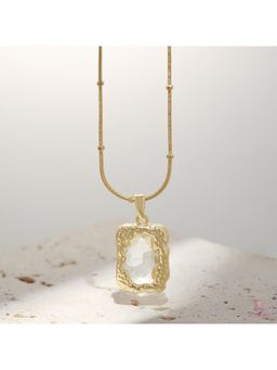 ESTAILO FASHION - Golden Crystal Cage Necklace Gold