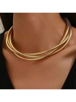 ESTAILO FASHION - Moody Gold Twirl Necklace Gold