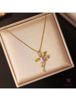 ESTAILO FASHION - Rose Ribbon Necklace