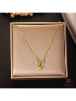 ESTAILO FASHION - Cupids Knot White Necklace