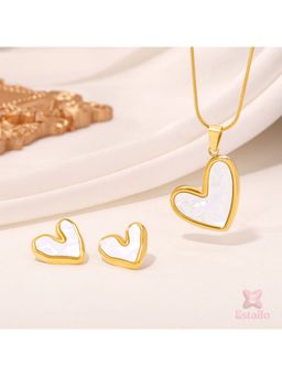 ESTAILO FASHION - Eternal Heart Necklace Set Gold