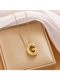 ESTAILO FASHION - Glam G Initial Necklace Gold
