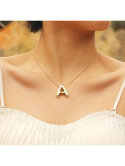 ESTAILO FASHION - Initial Elegance A Necklace Gold