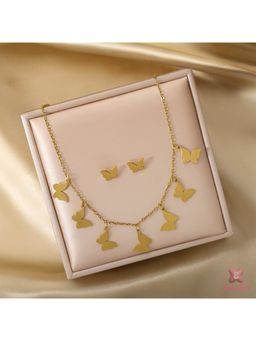 ESTAILO FASHION - Shimmer Flutter Necklace Gold