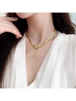 ESTAILO FASHION - Gilded Wings Tassels Necklace Gold