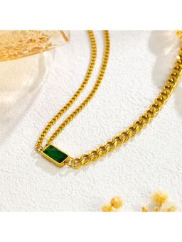 ESTAILO FASHION - Forest Gem Necklace Gold