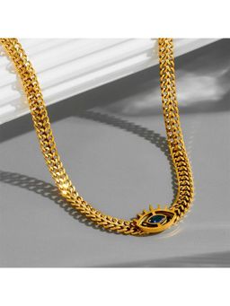 ESTAILO FASHION - Golden Vision Evil Eye Necklace Gold