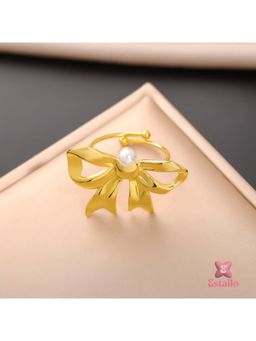 ESTAILO FASHION - Chic Bow Pearl Ring