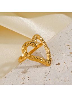 ESTAILO FASHION - Open Heart Gold Ring Gold