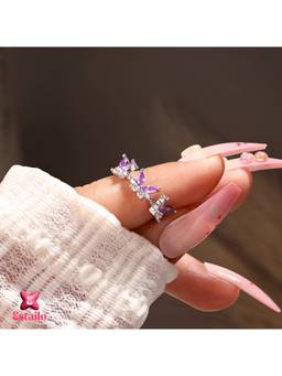 ESTAILO FASHION - Fluttery Gem Ring Silver