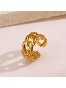 ESTAILO FASHION - Golden Linked Ring Gold