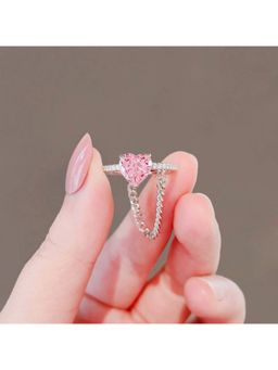 ESTAILO FASHION - Heartfelt Connection Ring Silver