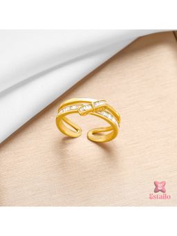 ESTAILO FASHION - Crystalline Knot Ring Gold