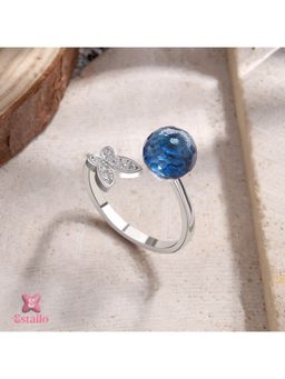 ESTAILO FASHION - Blue Morpho Grace Ring Silver