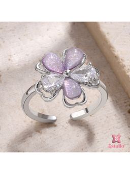 ESTAILO FASHION - Whirlwind Blossom Ring Silver