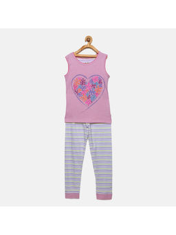 mackly - Girls Nightsuit - Pink (Set of 2)