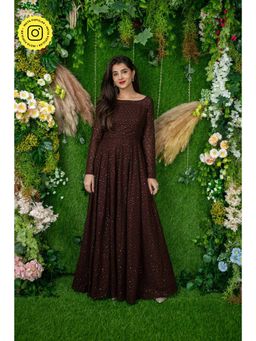 Label Shaurya Sanadhya - Brown Ethnic Gown