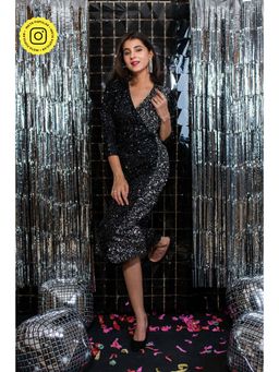 Label Shaurya Sanadhya - Black and Silver Party Dress