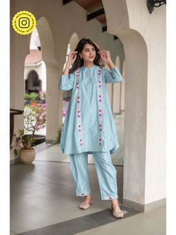 Label Shaurya Sanadhya - Powder Blue Floral Co-Ord Set