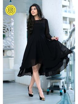 Label Shaurya Sanadhya - Black Georgette Dress