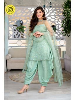 Label Shaurya Sanadhya - Olive Patiala (Set of 3)