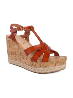 London Rag - Solid Brown Wedges