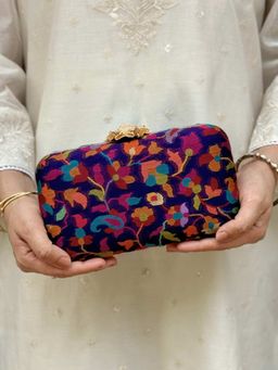 AMYRA - Multi Color Kusum Pashmina Cashmere Clutch