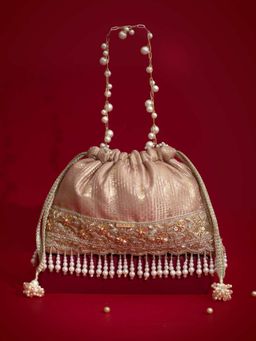 AMYRA - Pink Vivaah Embellished Potli Bag