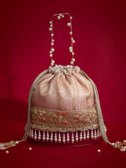 AMYRA - Pink Vivaah Embellished Potli Bag