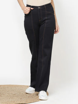 Lakshita - Black Panelled Jeans for Women