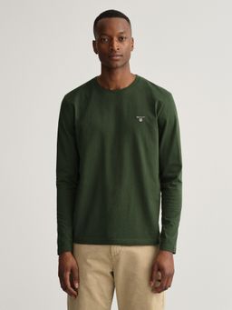 GANT - Men Green Solid Regular Fit T-Shirt