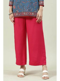 Biba - Fuchsia Rayon Straight Palazzo