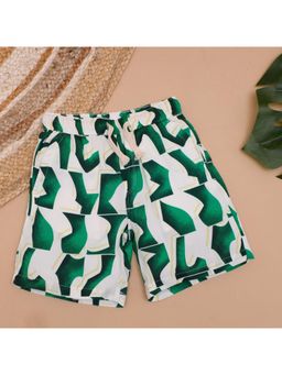 The Lion and the Fish - Boys Aztec Printed Short Emerald