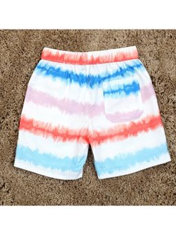 The Lion and the Fish - Boys Water Color Print Short Sky Blue