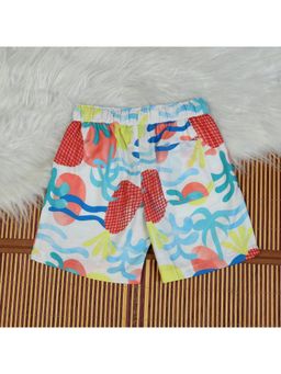 The Lion and the Fish - Boys Fruits Print Short Multi Color