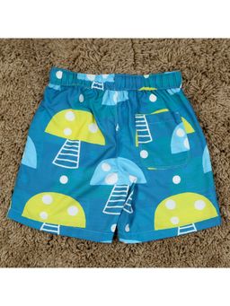 The Lion and the Fish - Boys Boat Printed Short Teal